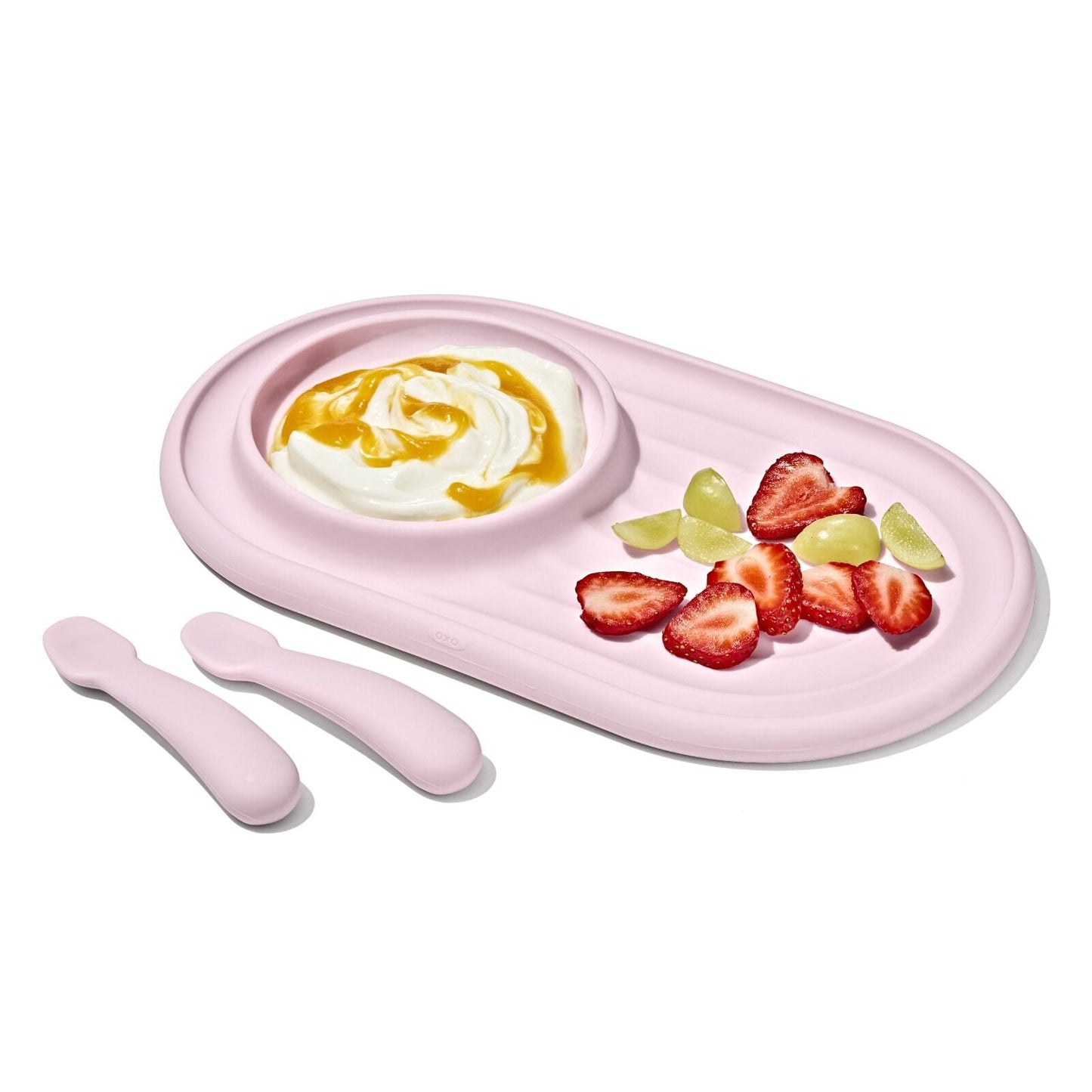 textured-suction-plate-and-spoons-set-3-piece-r5 tot_61177300_developmental-plate-2-spoon-set-blossom_apdp_00_main.jpeg